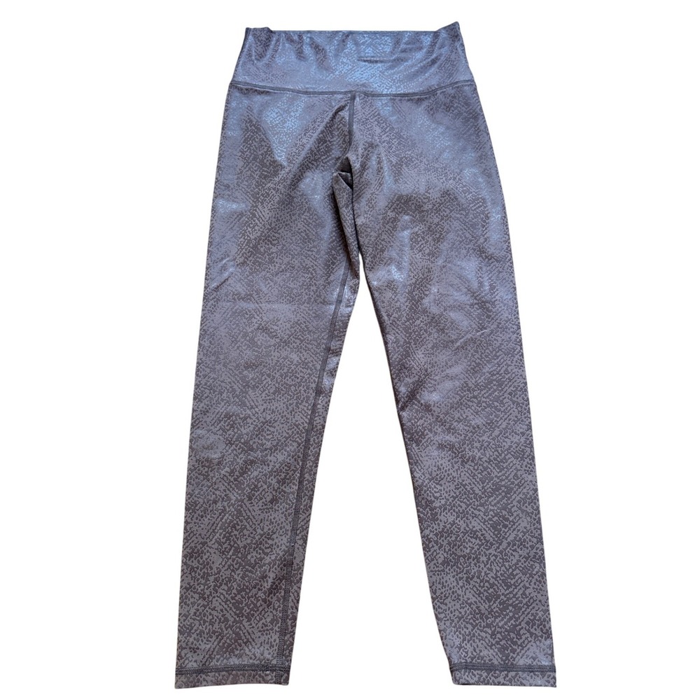 Offline by Aerie Leggings Women Purple Metallic Snakeskin High Rise SIZE M Short